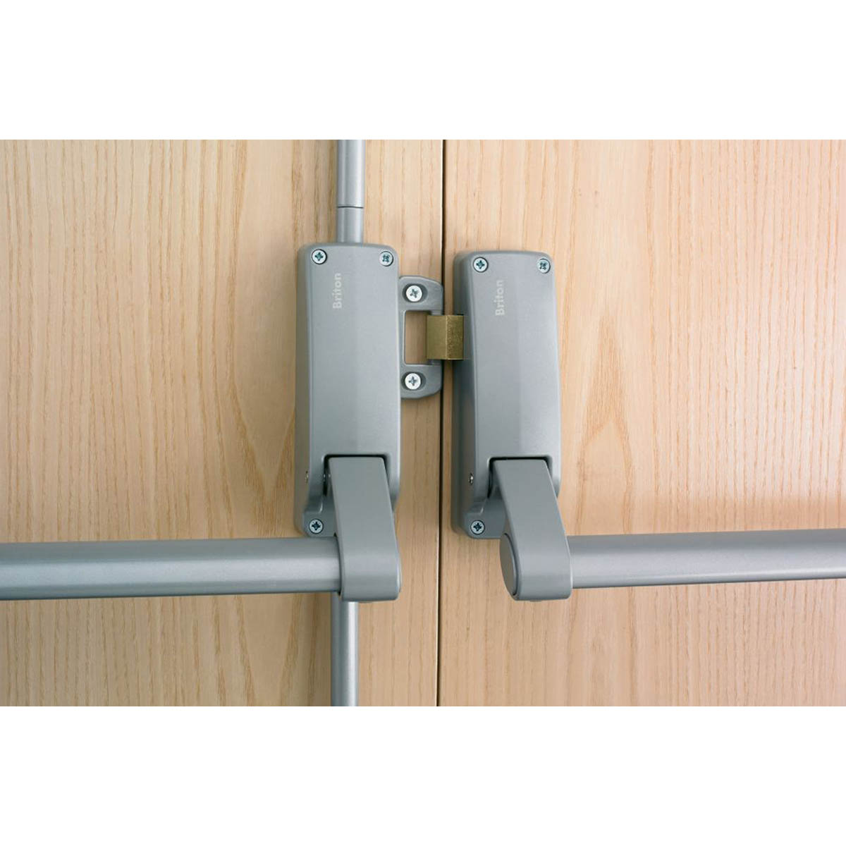 Briton Push Bar Panic Exit Double Door Supplied Non-Handed Corrosion Resistant - Image 2