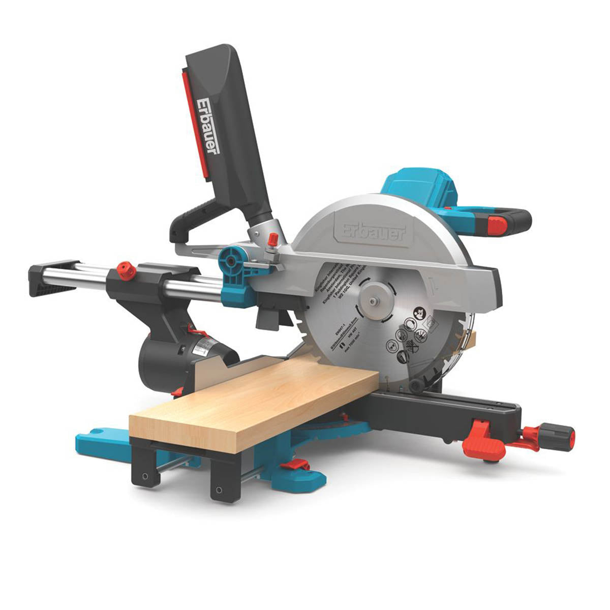 Erbauer Compound Mitre Saw Electric ERB1076MSW 305mm Double-Bevel Sliding 1800W - Image 3