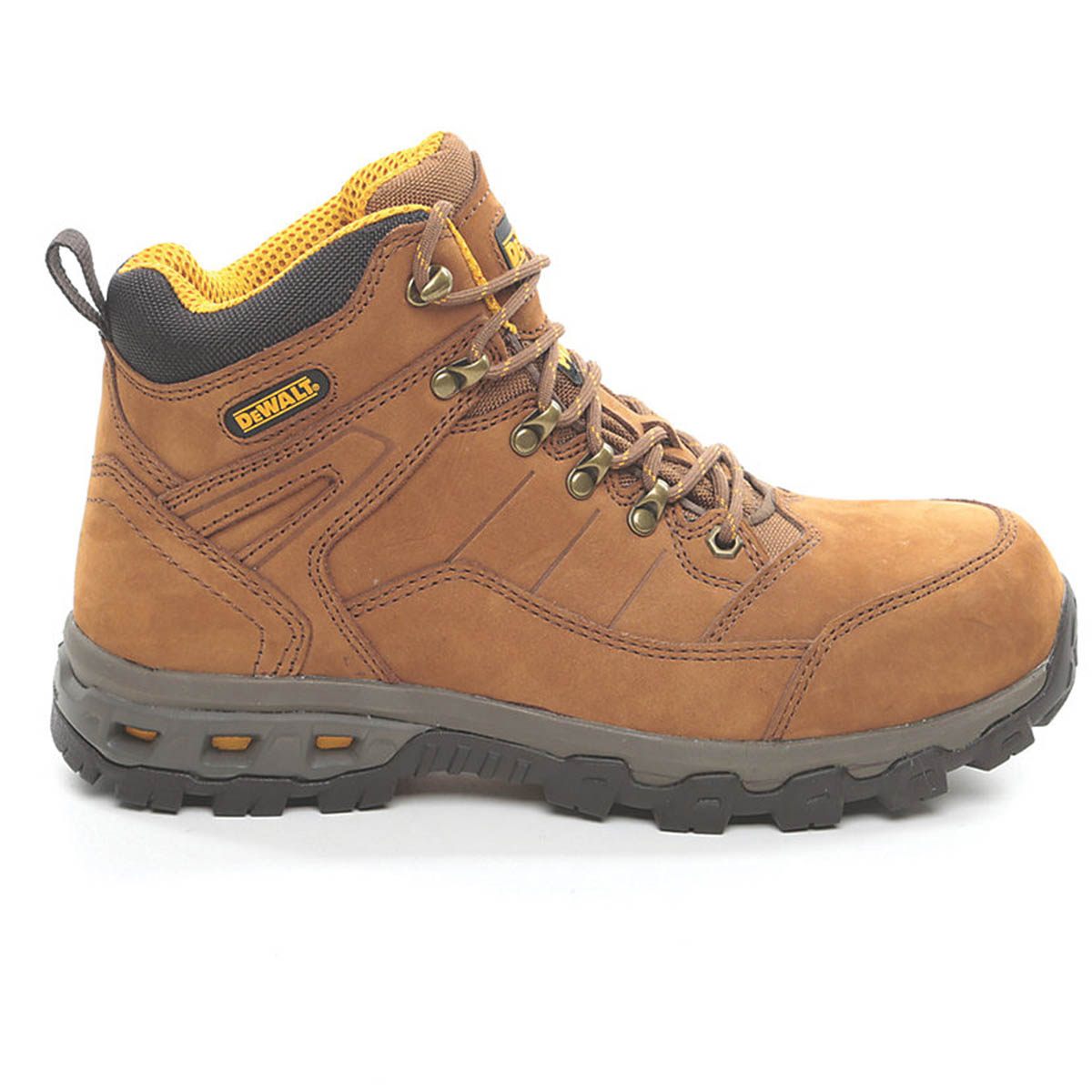 DeWalt Safety Boots Mens Wide Fit Brown Leather Work Shoes Aluminium Toe Size 12 - Image 2