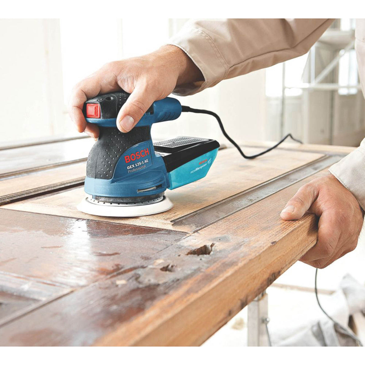 Bosch Random Orbit Sander Electric GEX125-1AE 125mm Ergonomic Compact 250W - Image 5