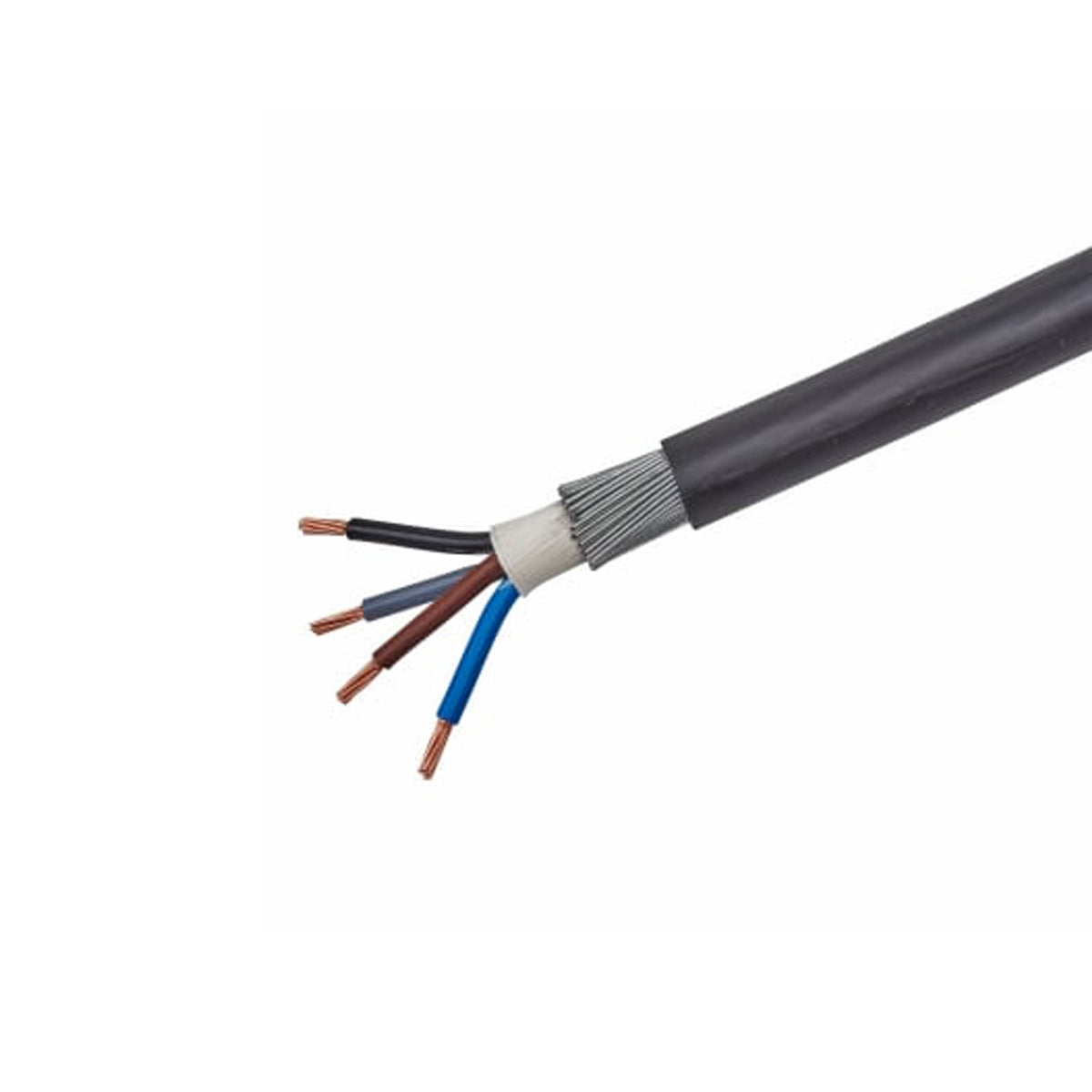 Prysmian LV Armoured 6944X Black 4-Core Cable 1.5mm² x 25m XLPE Insulated - Image 1
