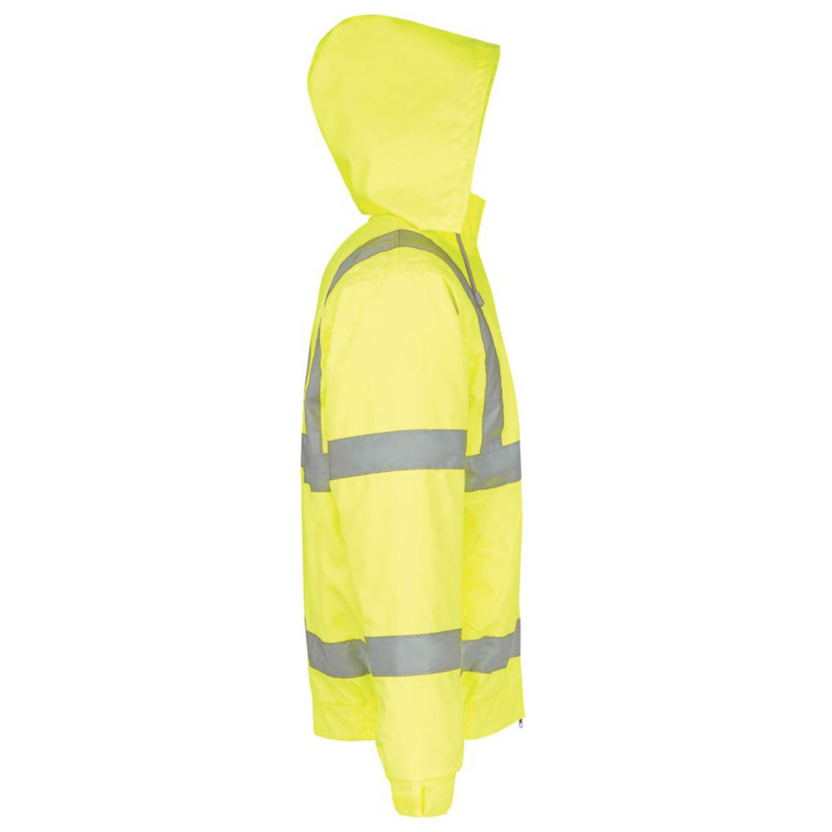 Site Hi-Vis Pilot Jacket Yellow Battell Waterproof With Hood X Large 54" Chest - Image 4