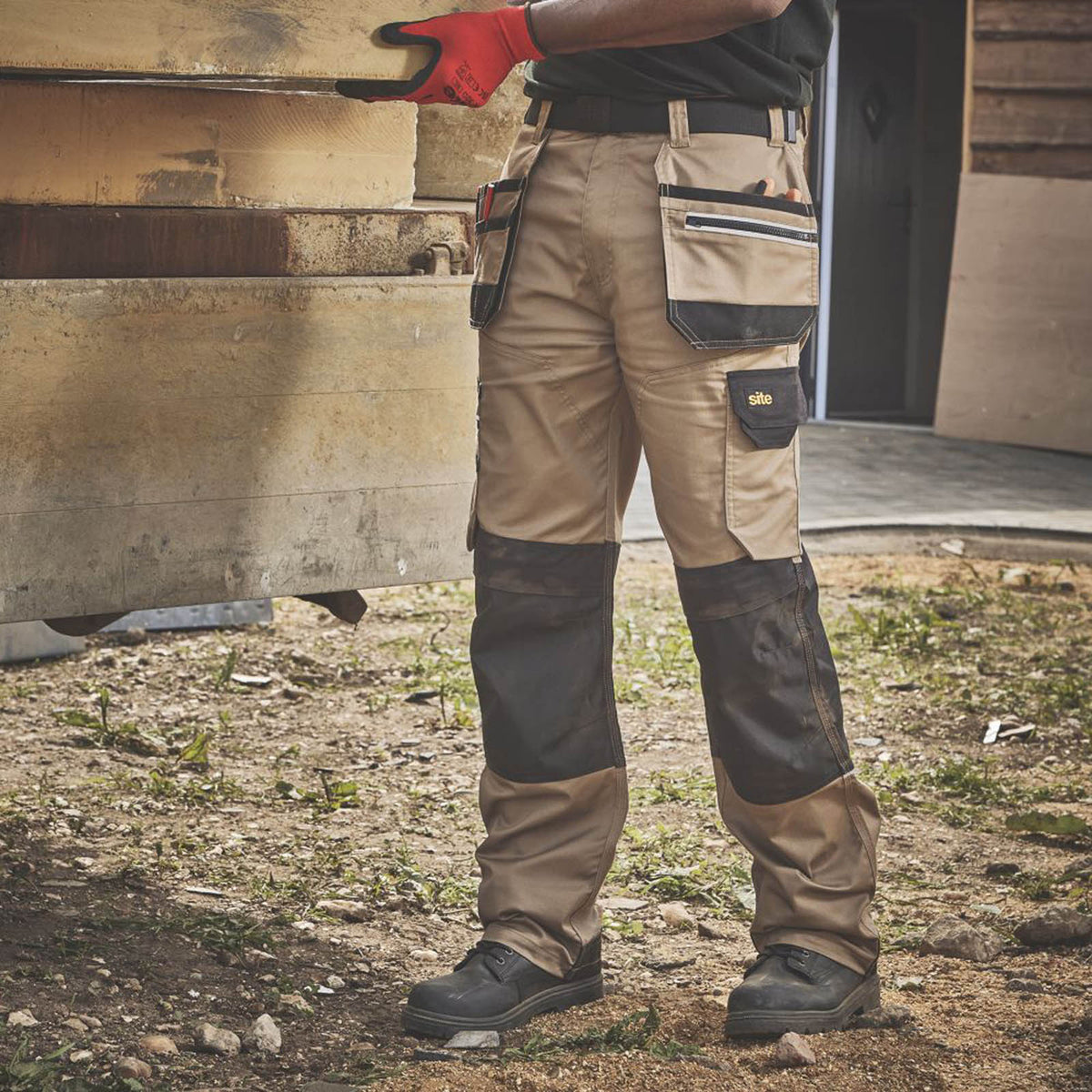 Site Kirksey Work Trousers Tan / Black 38" W 32" L - Image 6