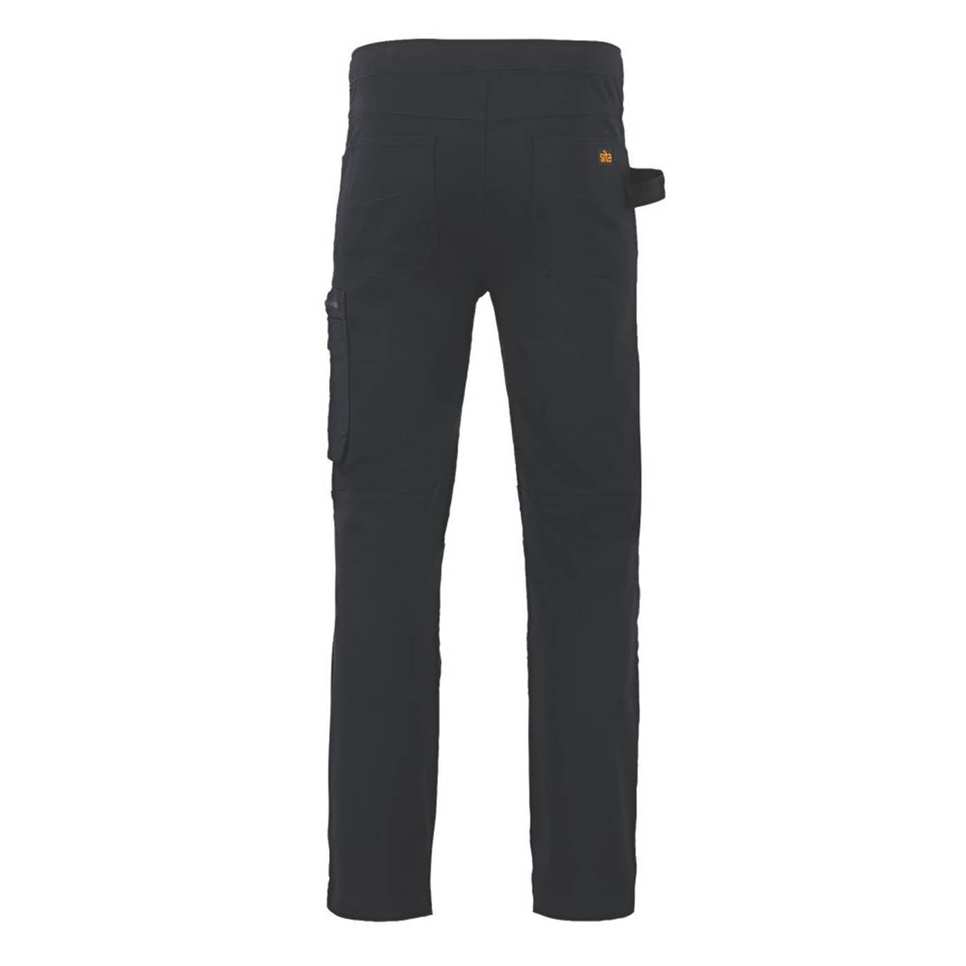 Site Mens Work Trousers Black 6 Pockets Stretch Breathable 30" W 32" L - Image 6