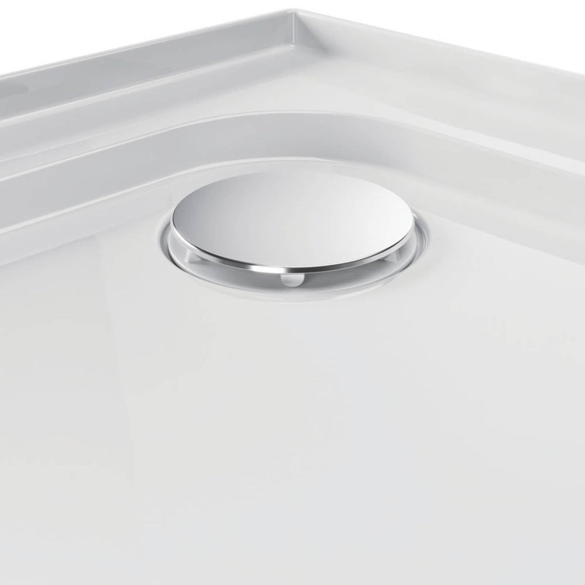 Mira Shower Tray with Upstands White Rectangular Corner Waste 100x80mx4cm - Image 2
