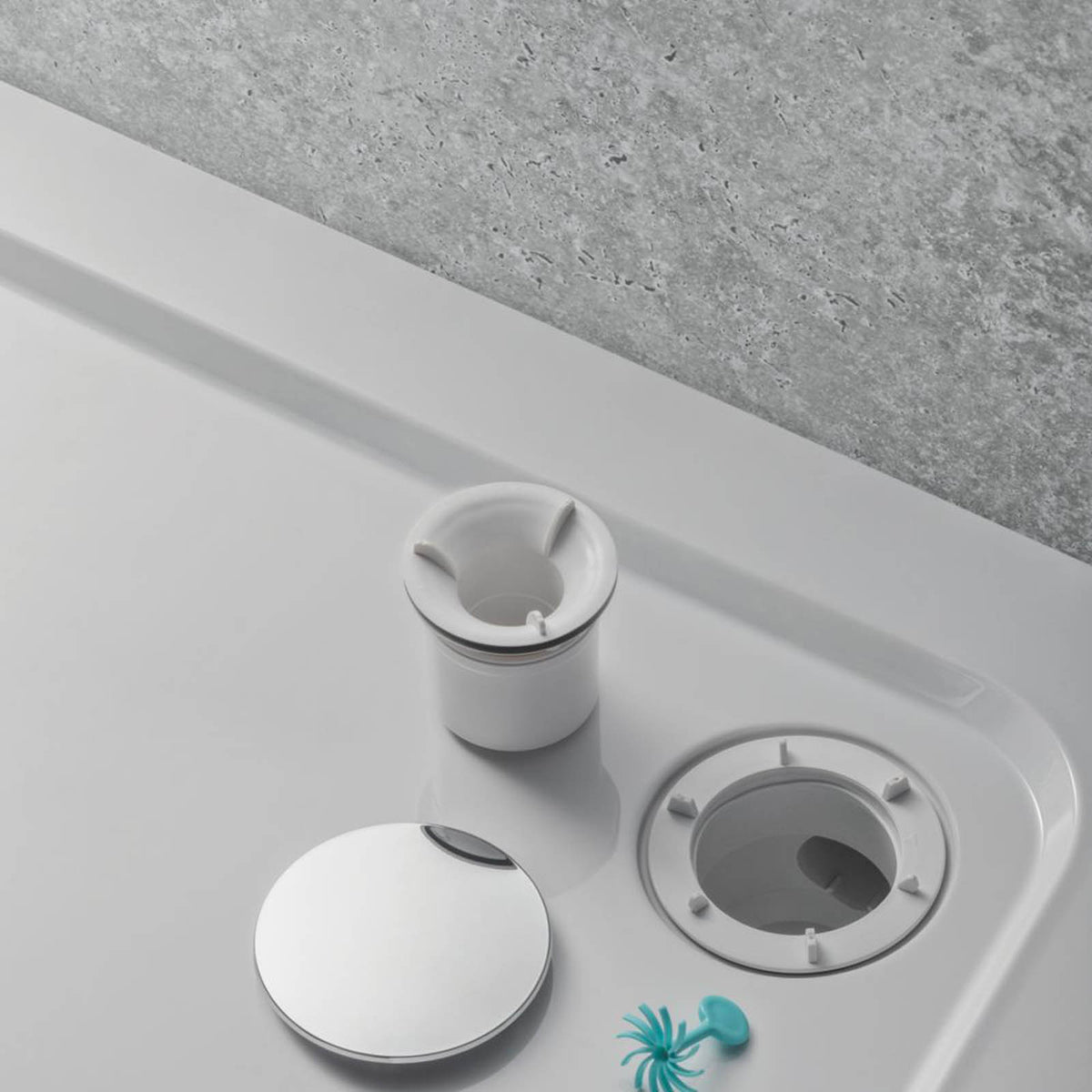 Mira Shower Tray with Upstands White Rectangular Corner Waste 100x80mx4cm - Image 3