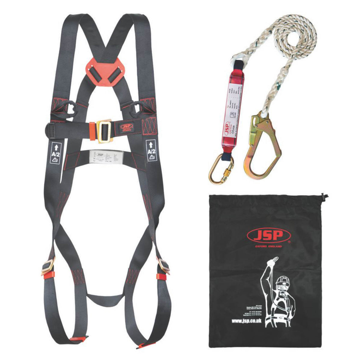 JSP Spartan Single Tail Fall Arrest Kit with Lanyard 2m - Image 1