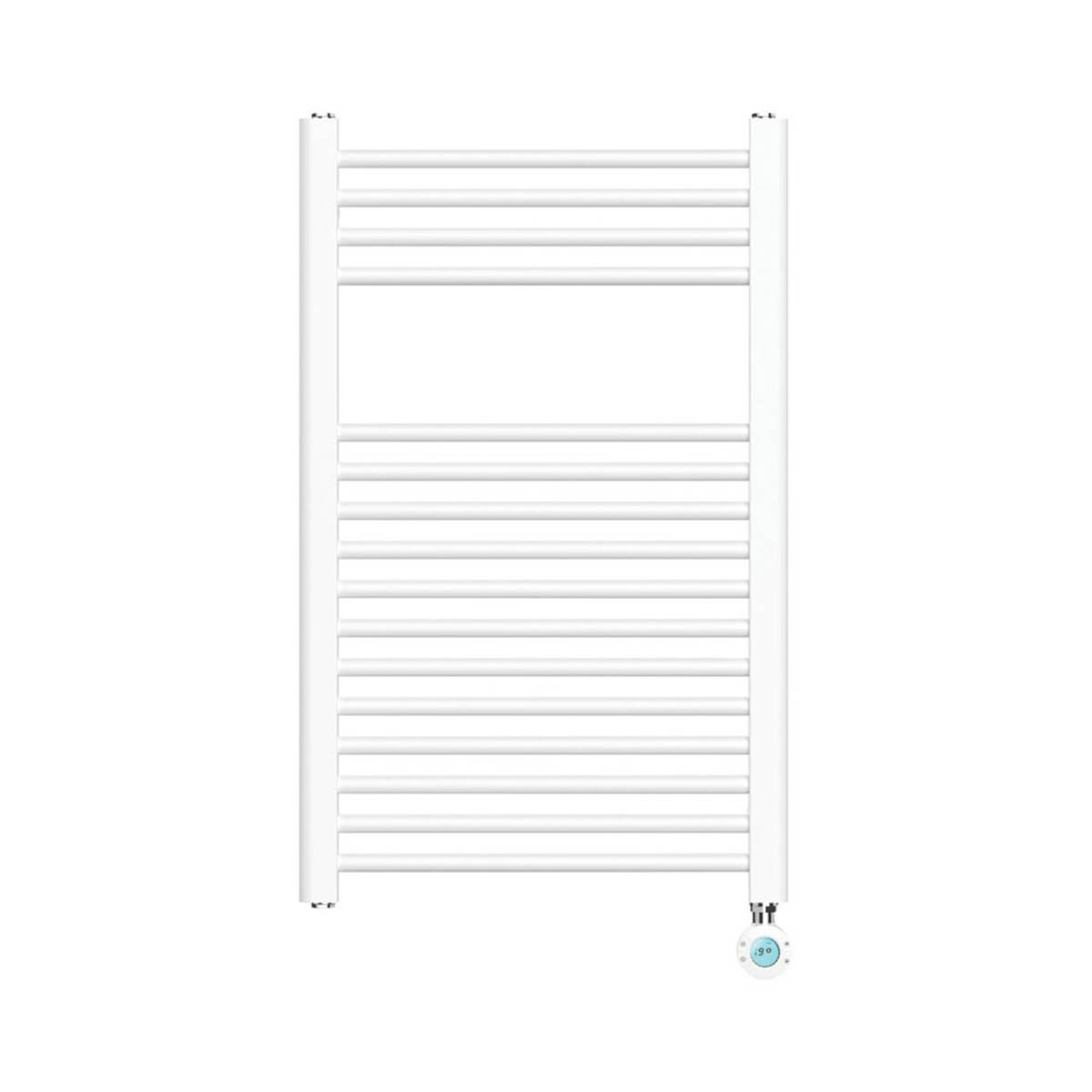Flomasta Electric Towel Rail Radiator White Flat Bathroom Warmer (H)80x(W)50cm - Image 4