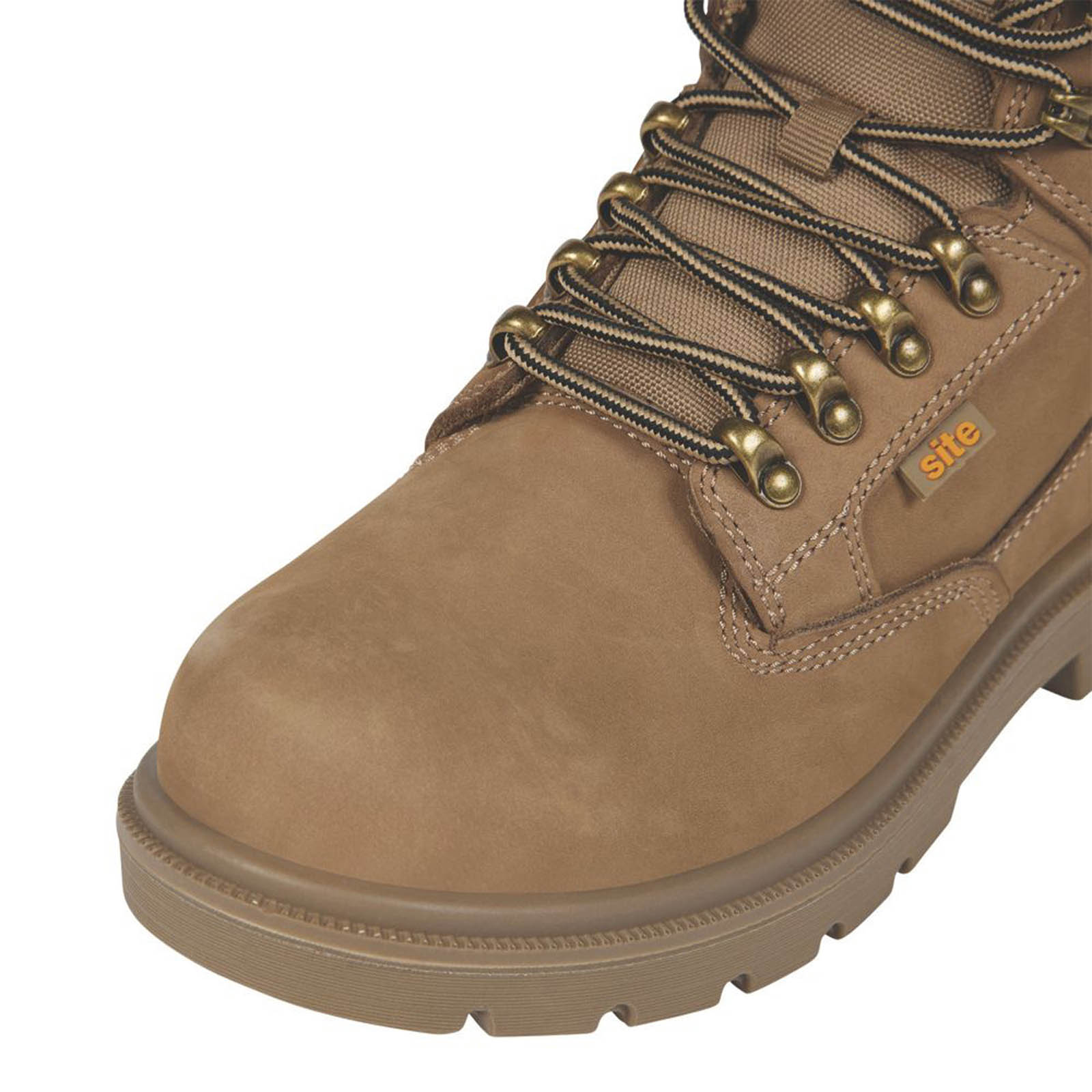 Site Safety Boots Womens Wide Fit Brown Leather Work Shoes Steel Toe Size 4 - Image 4