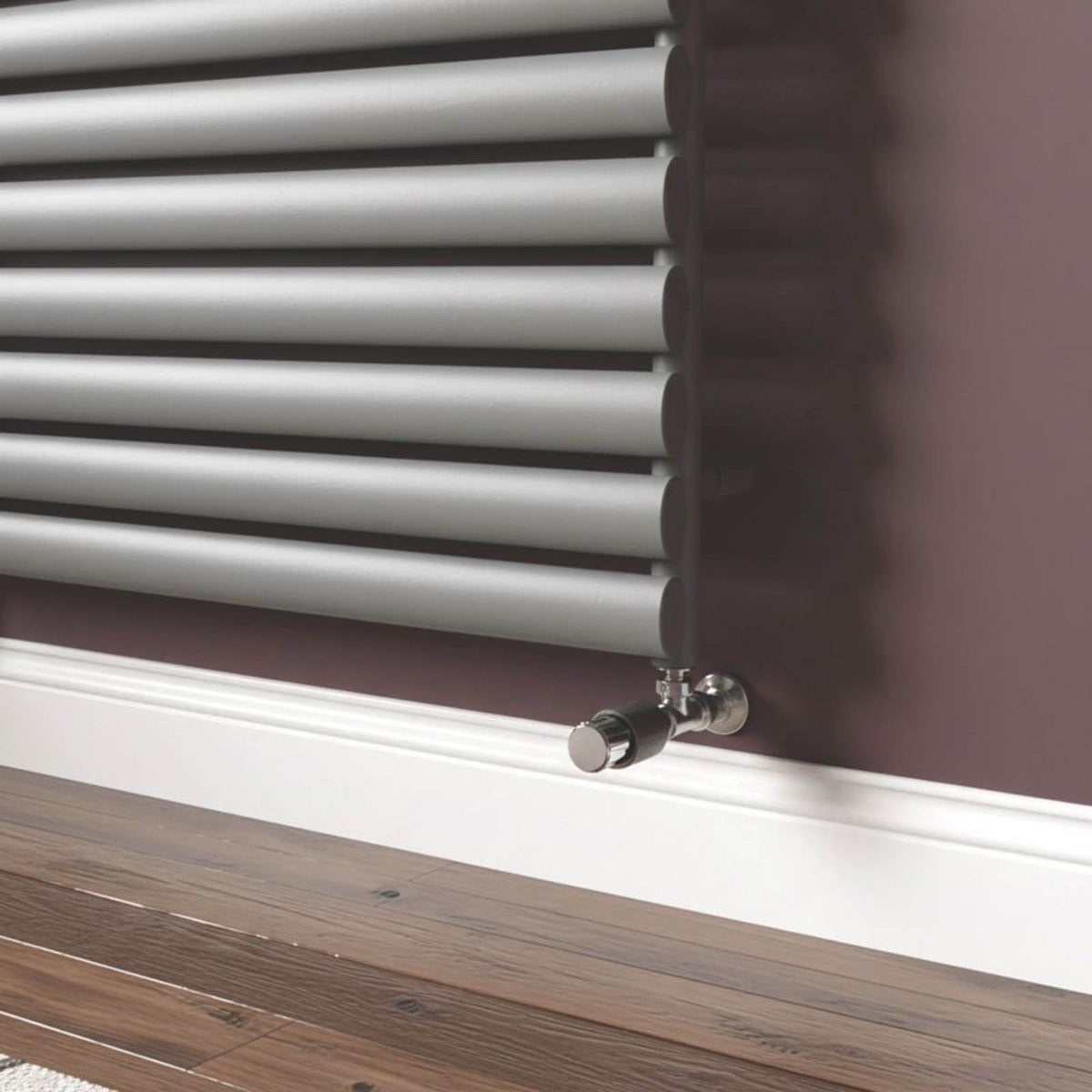 Flomasta 600mm x 1200mm 2626BTU Anthracite Horizontal Designer Radiator - Image 4