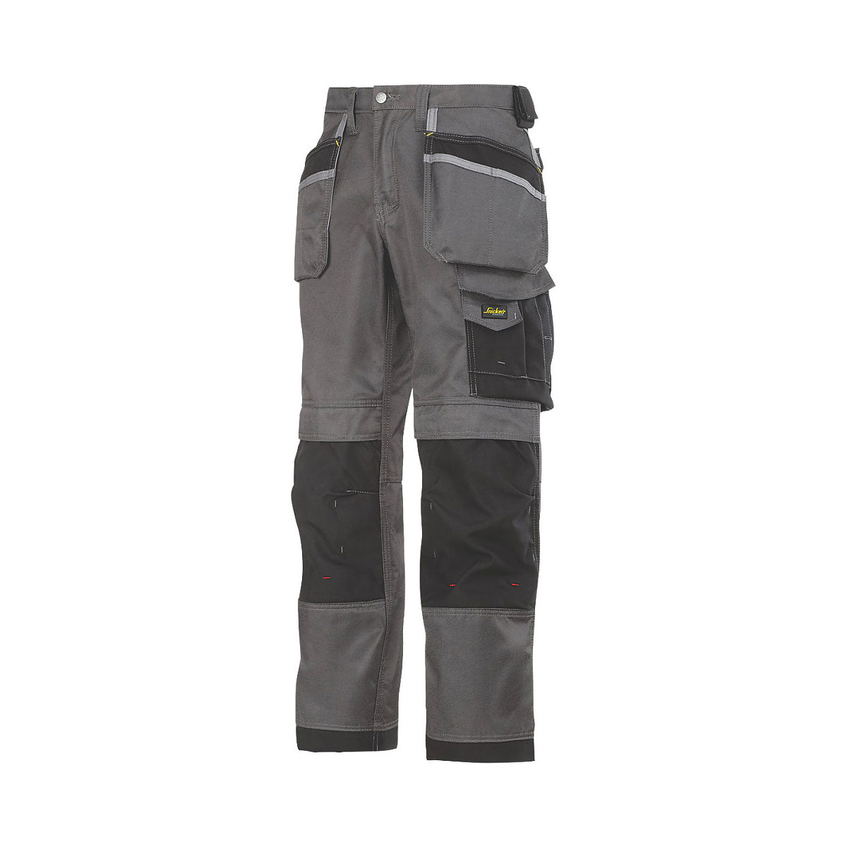 Snickers Work Trousers Mens Relaxed Fit Grey Black Multi Pockets 33"W 32"L - Image 1