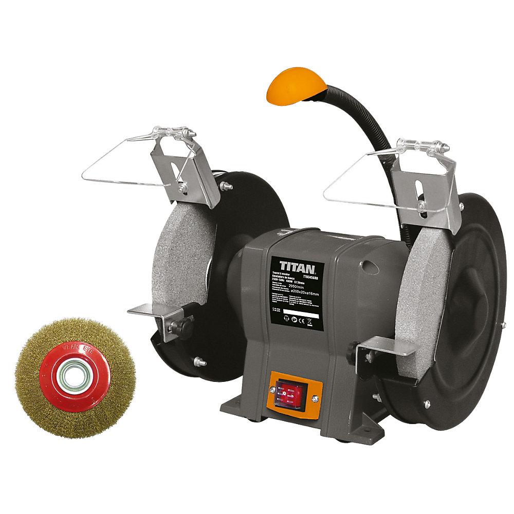 Titan Bench Grinder Electric TTB521GRB Brushless LED Eye Shields 200mm 400W 240V - Image 1