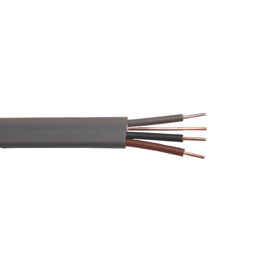 Prysmian Wiring Cable 6243YH Flat PVC Grey 3 Core And Earth Indoor Drum 100m - Image 1