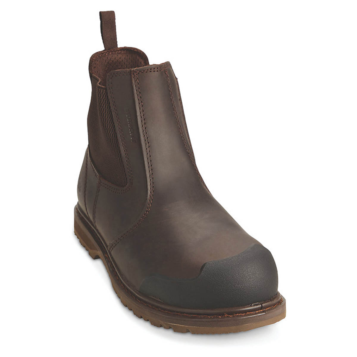 Site Safety Dealer Boots Mens Wide Fit Brown Leather Work Shoes Steel Toe Size 7 - Image 1