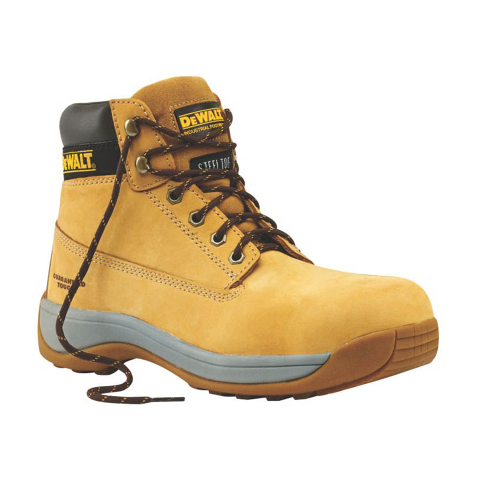 Safety Boots Mens Womans Leather Tan Ankle Lace Up Steel Toe Metal SB SRA Size 6 - Image 2