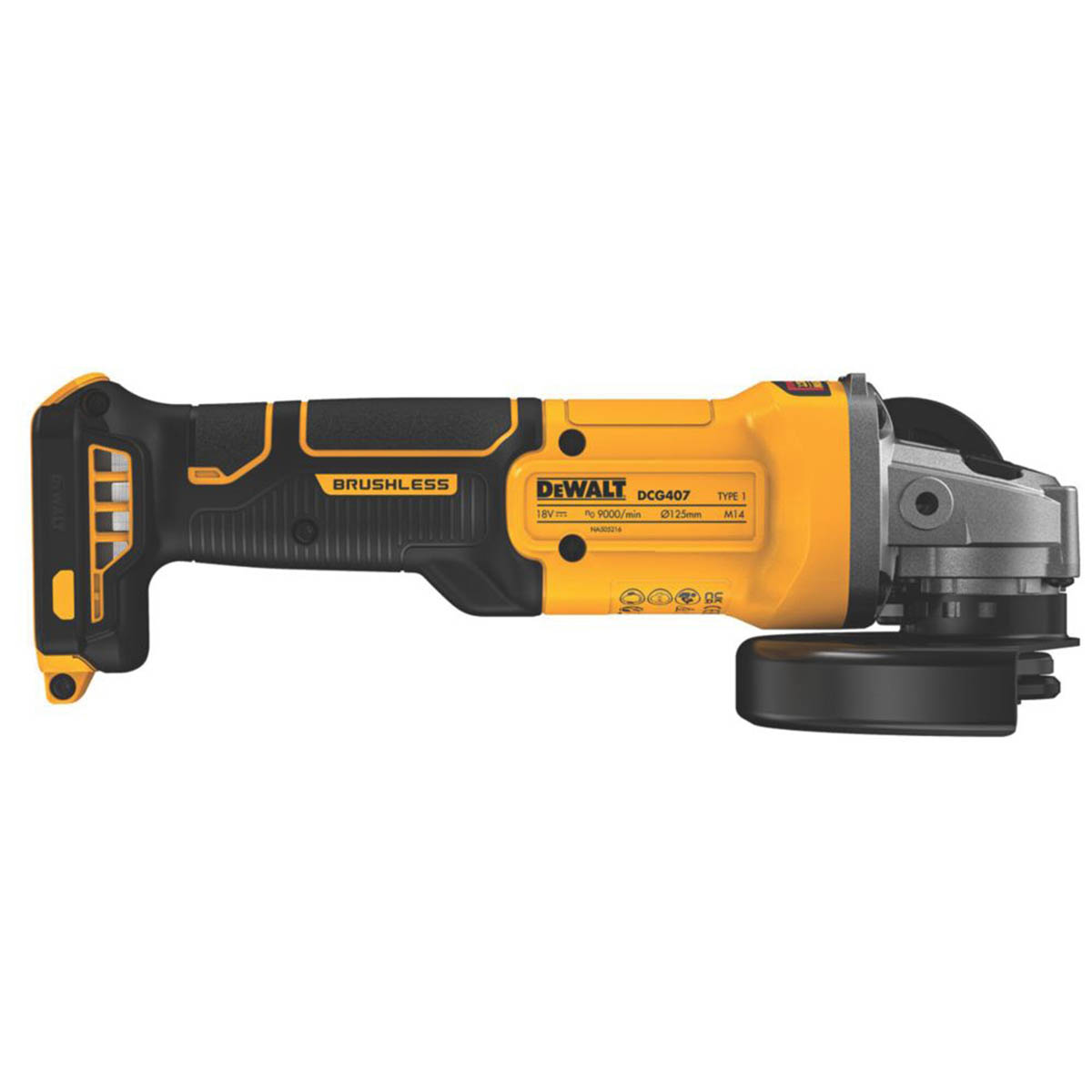 DeWalt Angle Grinder Cordless 18V Li-Ion DCG407N-XJ 5" Brushless Body Only - Image 3