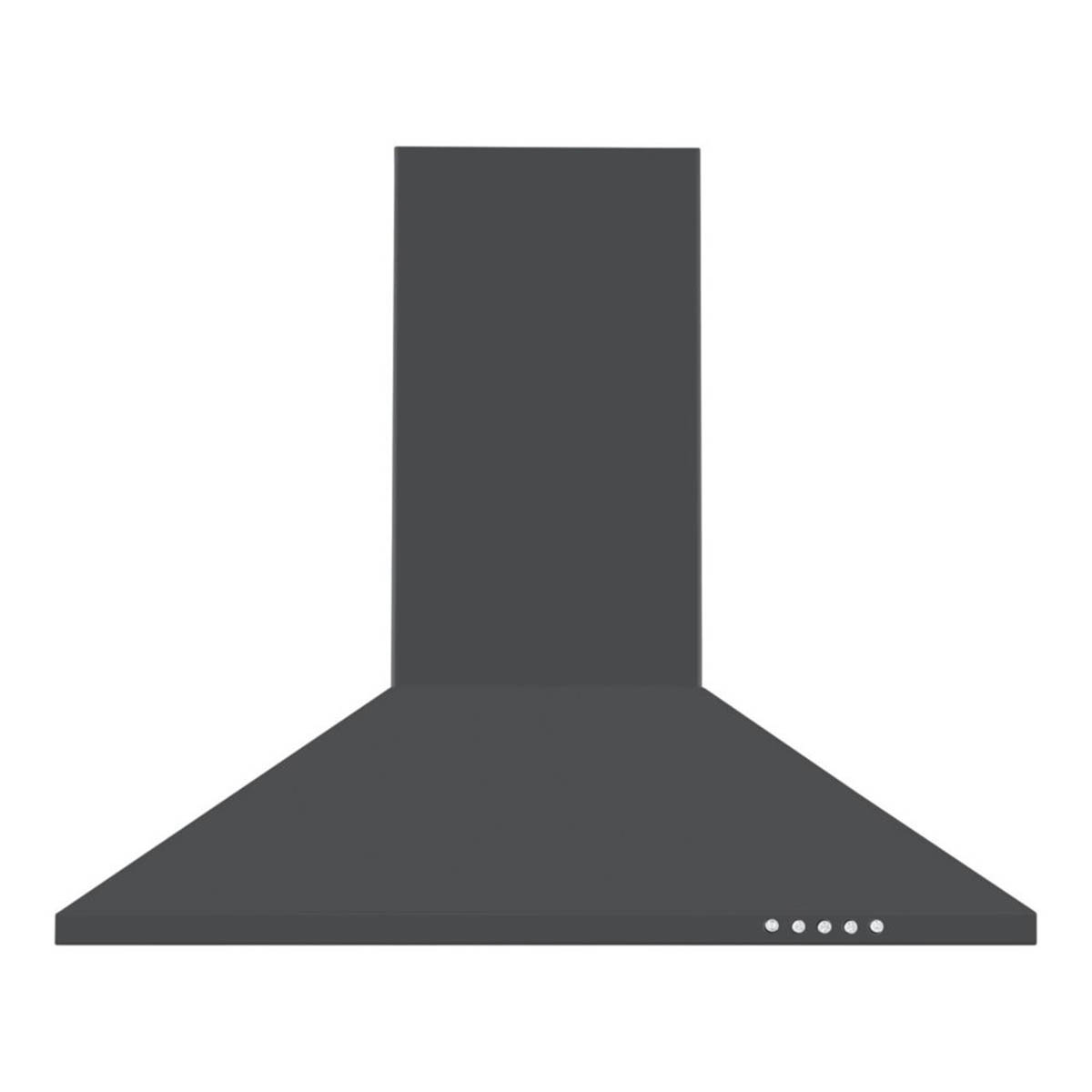 Kitchen Chimney Hood Extractor Black Adjustable Height Recirculate 3 Speed 598mm - Image 2