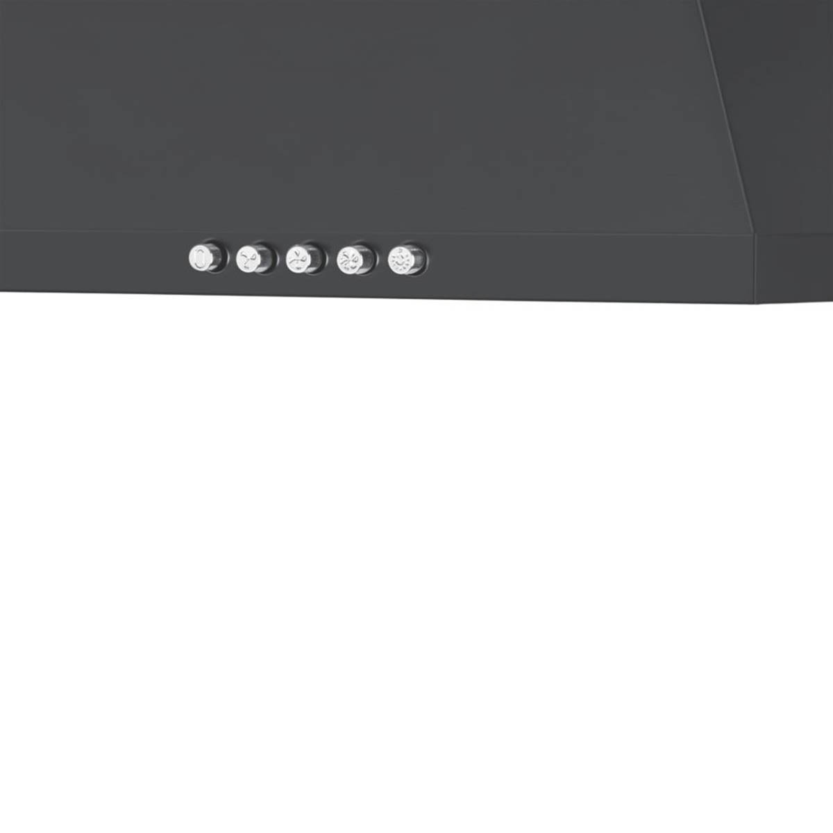 Kitchen Chimney Hood Extractor Black Adjustable Height Recirculate 3 Speed 598mm - Image 4