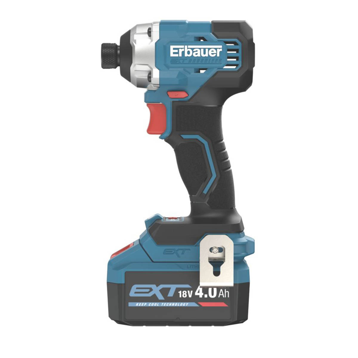 Erbauer Impact Driver 18V 4.0Ah Li-Ion ERI1093IPD Brushless Soft Grip Compact - Image 3