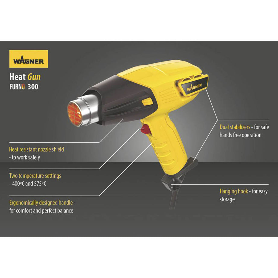 Wagner Heat Gun Electric Furno 300 Ergonomic 1600W Corrosion Resistant 240V - Image 6