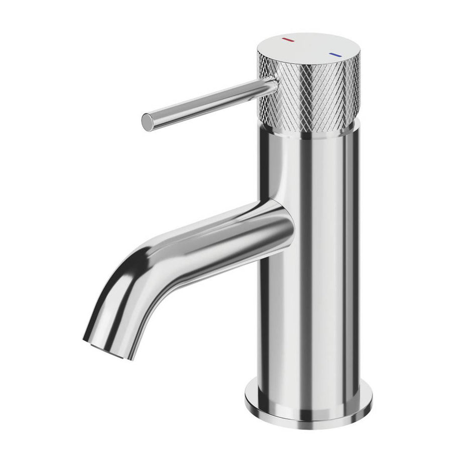 Swirl Basin Mixer Tap Mono Single Lever Chrome Brass With Clicker Waste 143mm - Image 1