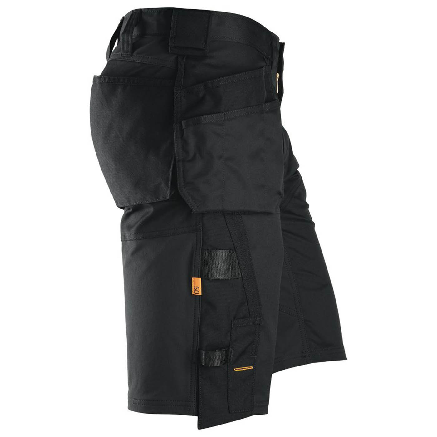 Snickers Work Shorts Mens Loose Fit Black Stretch Multi Pockets Cargo 30W - Image 3