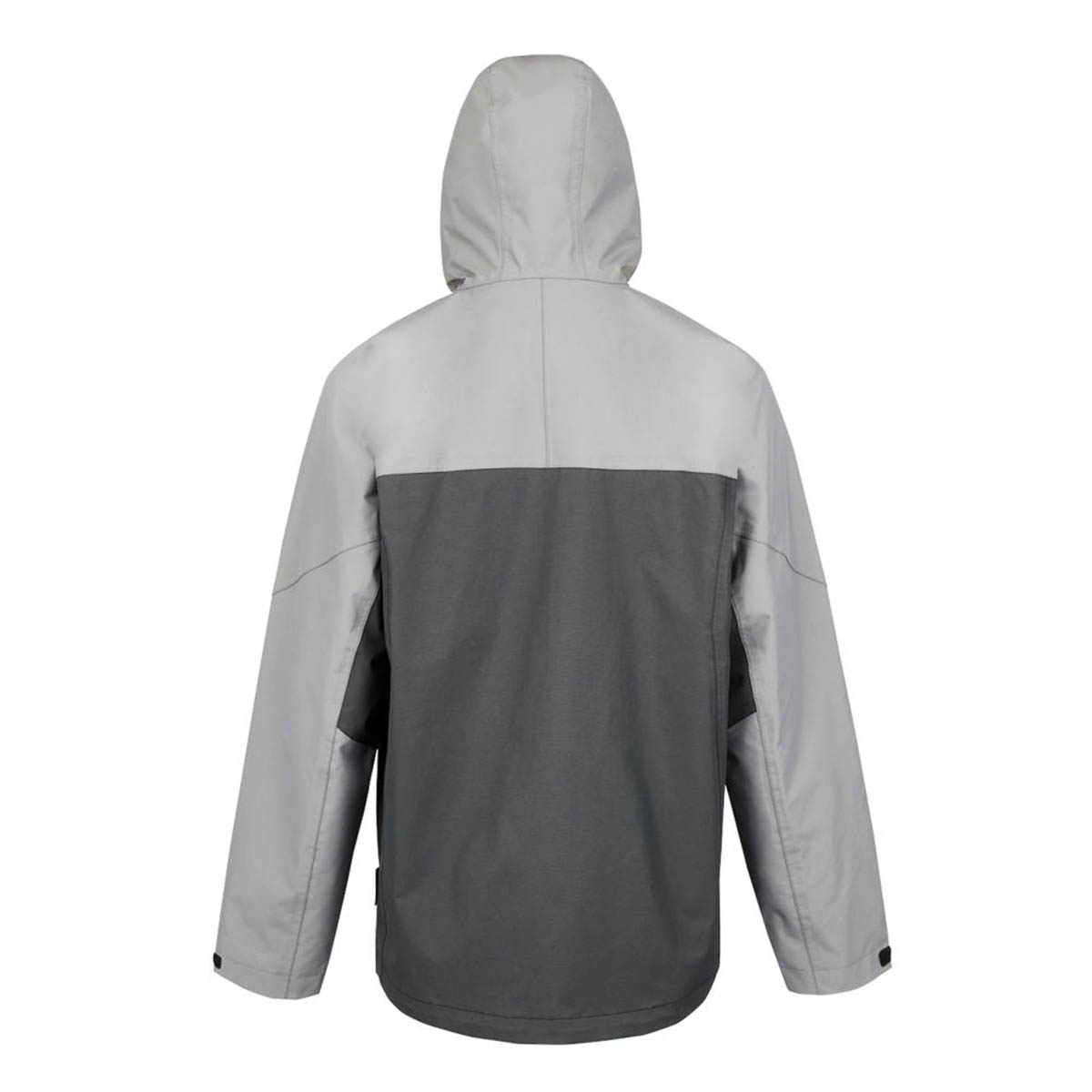 Mens Jacket Windproof Waterproof Lightweight Grey Large Hood Zipped 50" Chest - Image 2