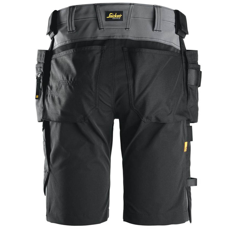 Snickers Work Shorts Mens Grey Black Stretch Breathable Multi Pockets 36"W - Image 6