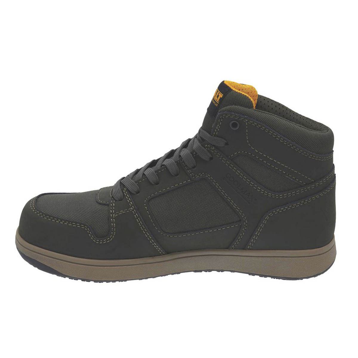 DeWalt Safety Boots Mens Standard Fit Olive Leather Composite Toe Shoes Size 10 - Image 5