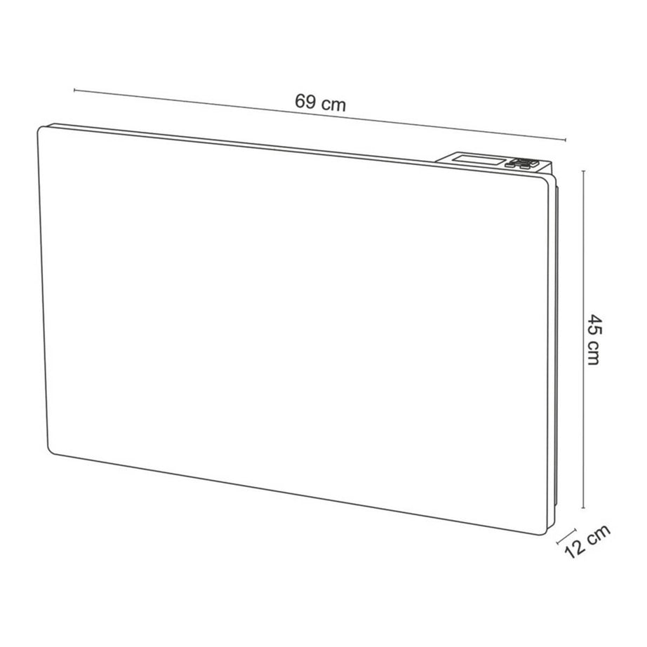 Blyss Panel Heater Electric Radiant Wall Mounted White LCD 450 x 690mm 5115BTU - Image 5