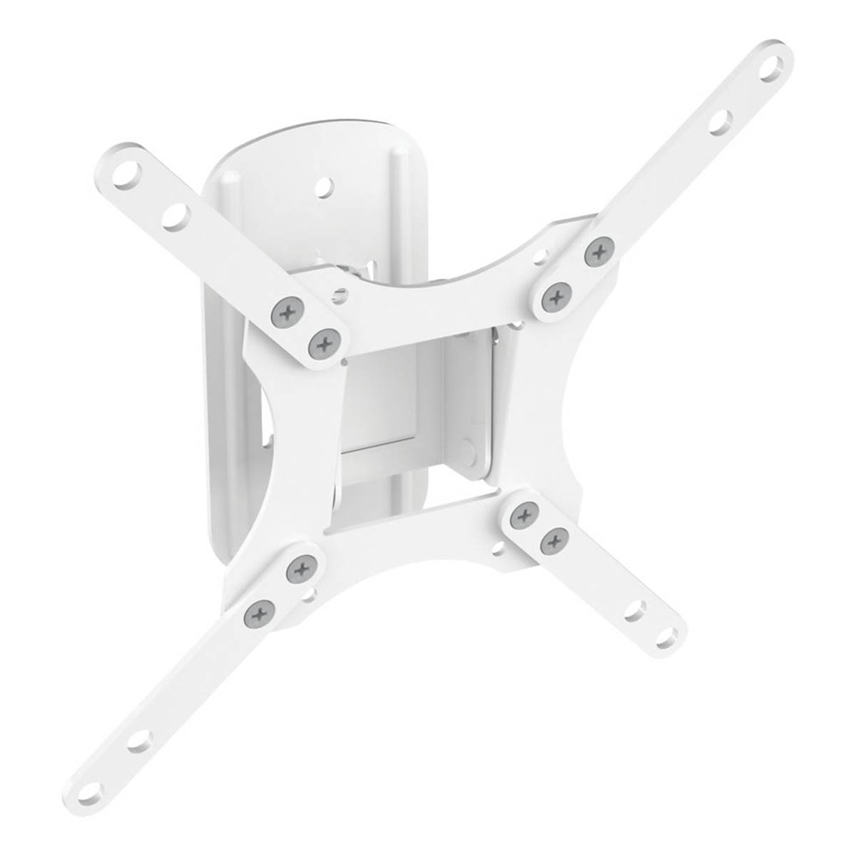 TV Monitor Wall Mount Bracket Swivel Tilt Slim Durable Strong White Up to 43" - Image 2