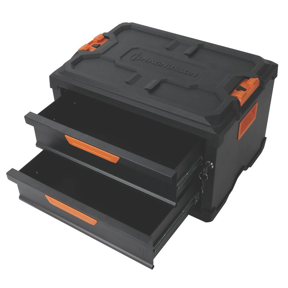 Magnusson Tool Chest 2 Drawer Metal Plastic Black Stackable Weather Resistant - Image 3