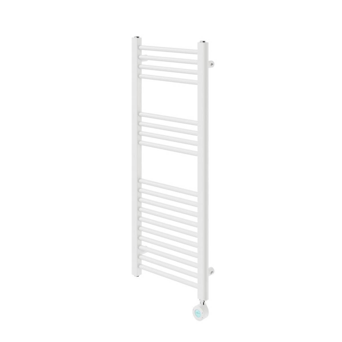 Flomasta Electric Towel Radiator Flat White Programmable 1000mm x 400mm 853BTU - Image 1