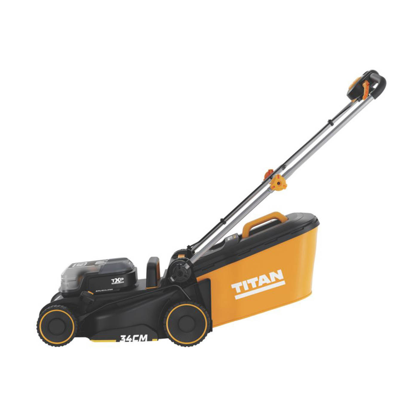 Titan Rotary Lawn Mower 18V 1 x 5.0Ah Li-Ion TXP Cordless Steel Blade 34cm 35L - Image 2