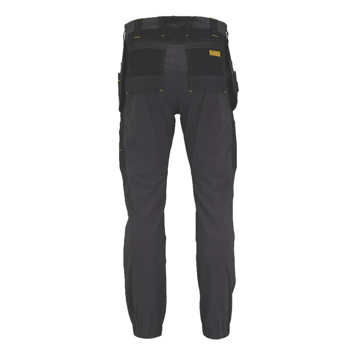 DeWalt Mens Work Trousers Grey Black Breathable Slim Fit Pockets 32" W 31" L - Image 3