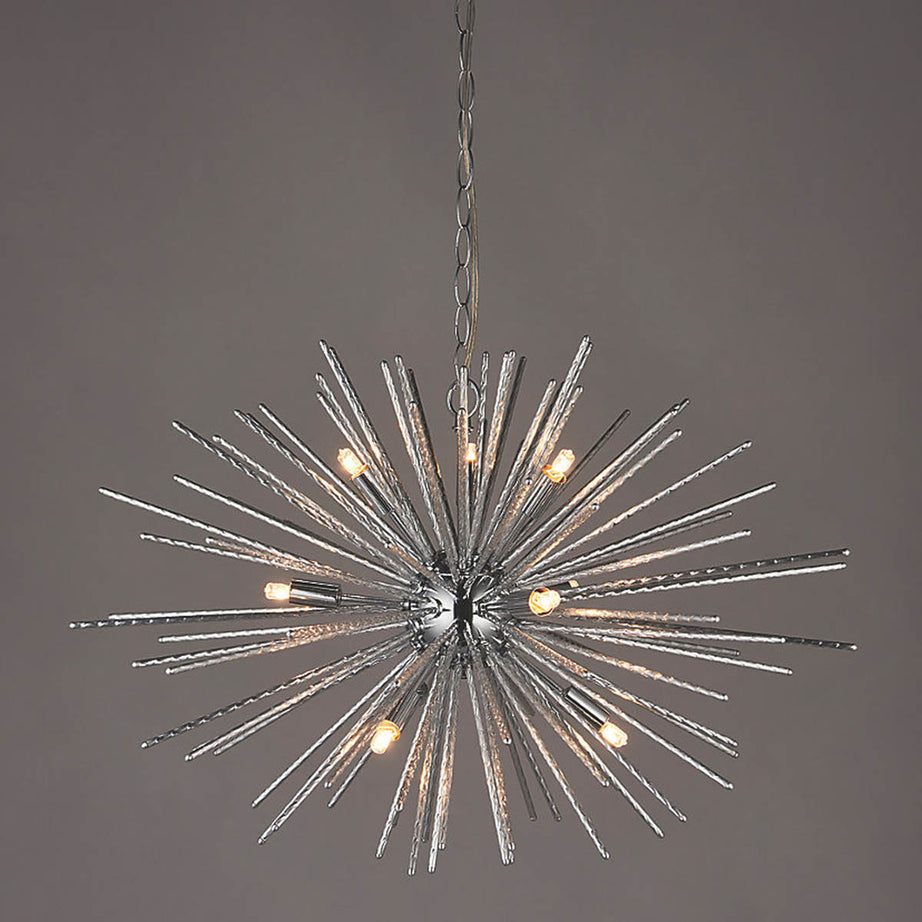 Quay Design LED Ceiling Light Warm White Layla Chrome Adjustable Drop Modern - Image 1