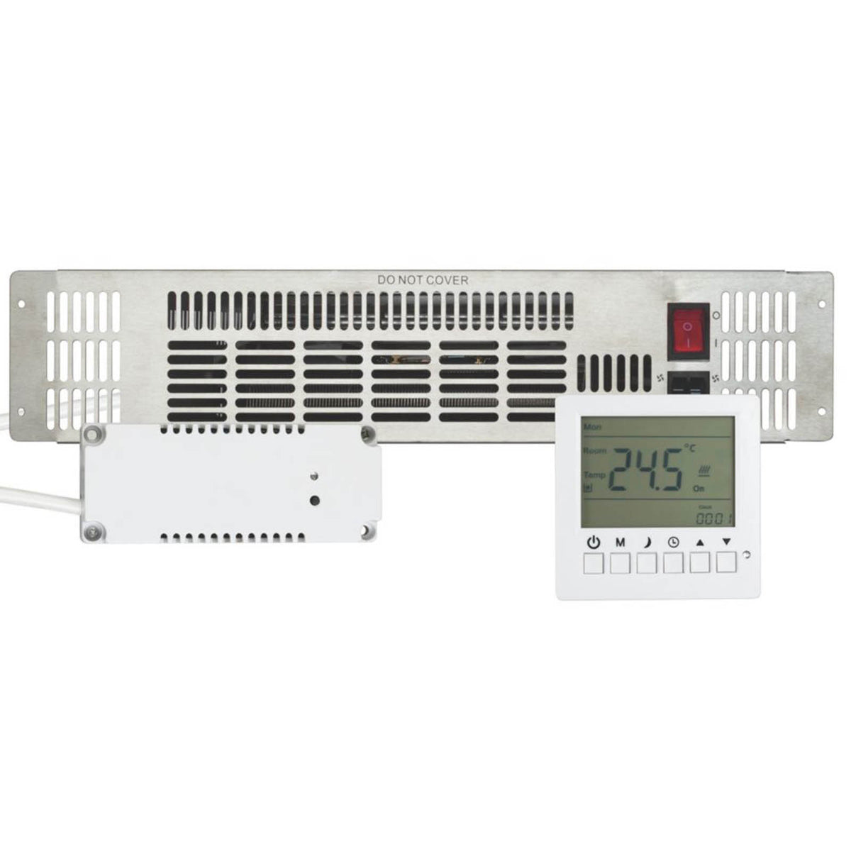 TCP 2kW Electric Plinth-Mounted Heater Silver - Image 1