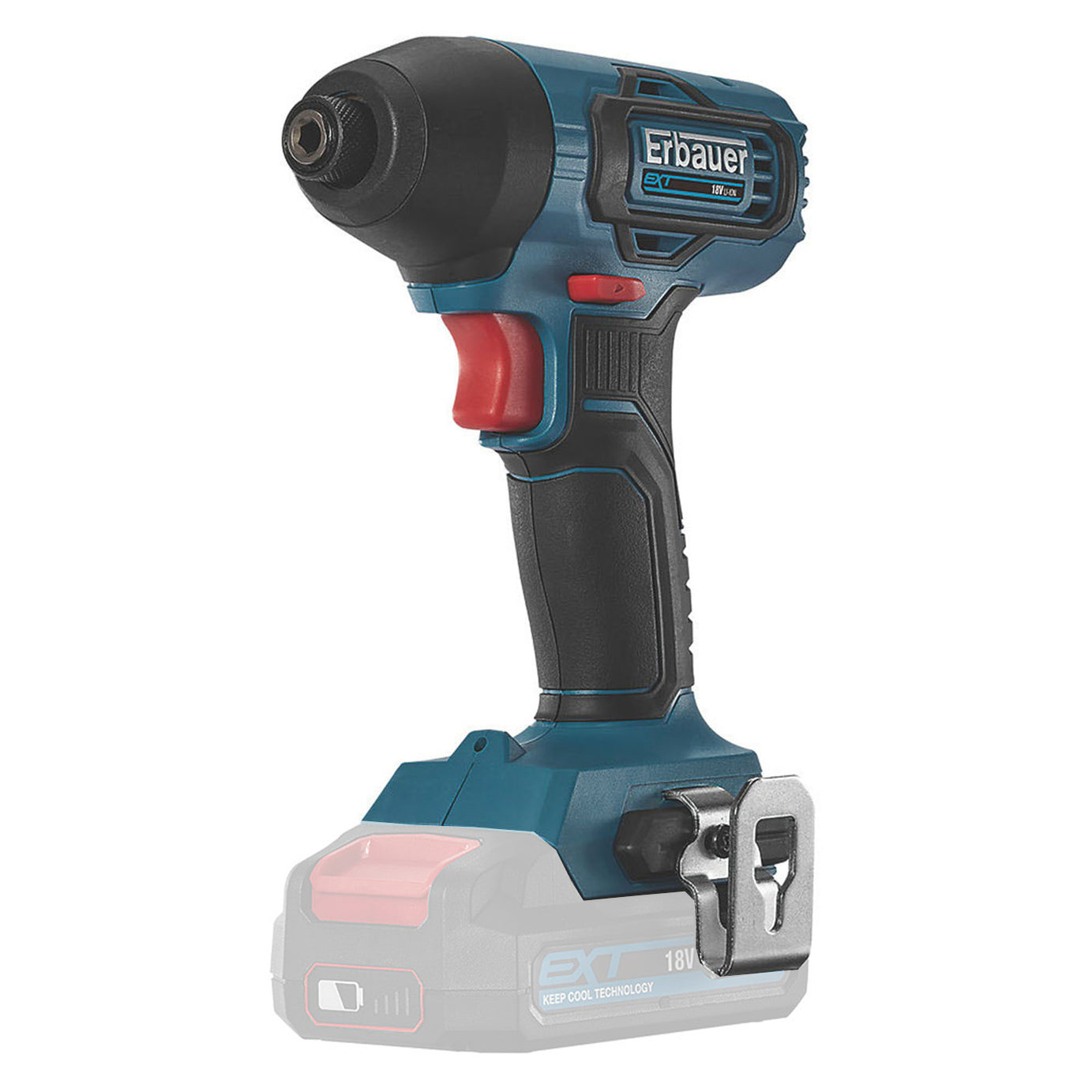 Erbauer Impact Driver Cordless 18V Li-Ion EBID18LI Soft Grip Compact Body Only - Image 1