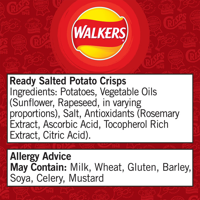 Walkers Crisps Ready Salted Lunch Snack Pack of 32 x 32.5g - Image 5