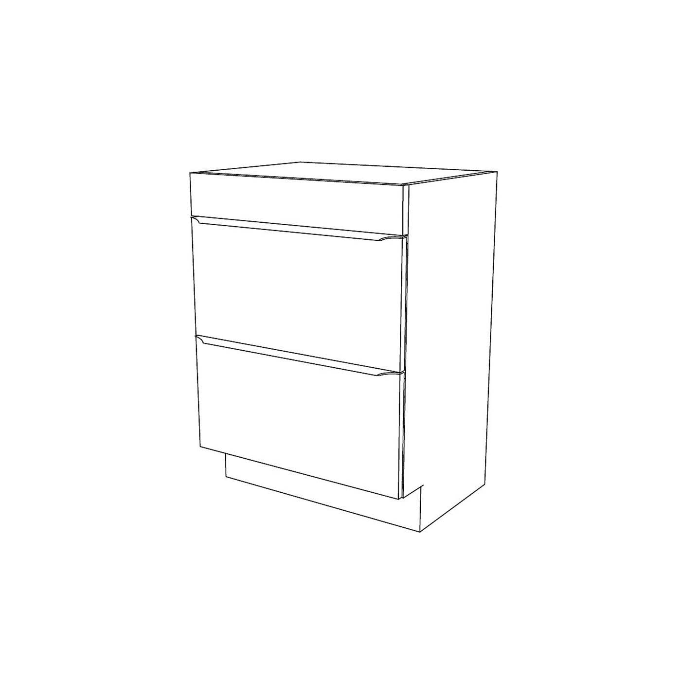 Imandra Bathroom Vanity Unit Under Sink Cabinet 2 Drawer Soft Close 60x82x45cm - Image 2