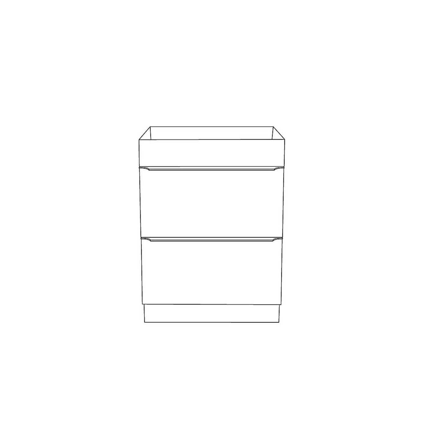 Imandra Bathroom Vanity Unit Under Sink Cabinet 2 Drawer Soft Close 60x82x45cm - Image 6