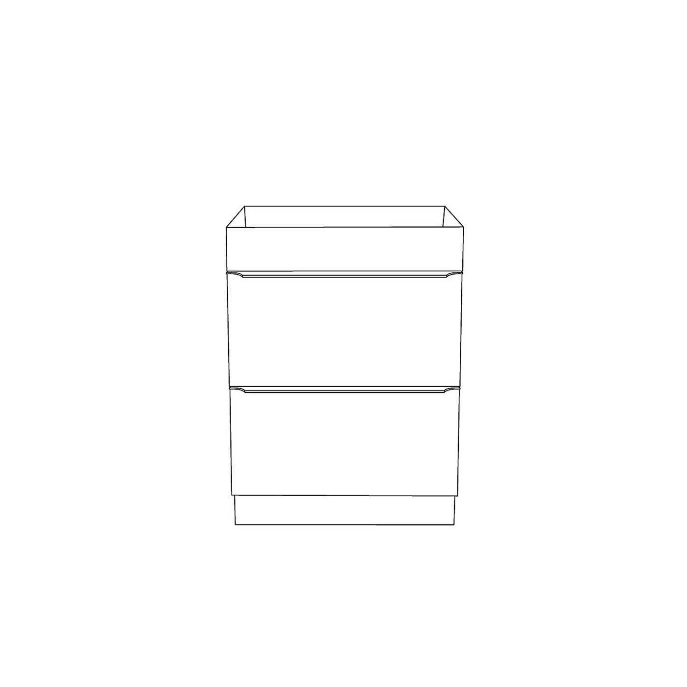 Imandra Bathroom Vanity Unit Under Sink Cabinet 2 Drawer Soft Close 60x82x45cm - Image 6