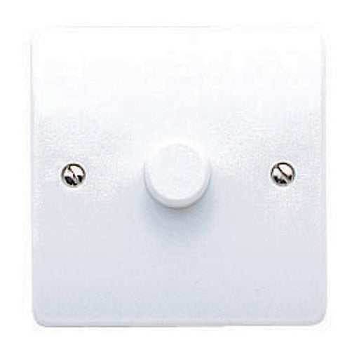 Dimmer Light Switch Single Gloss White 1 Gang 2 Way Push On/Off Home Lighting - Image 1