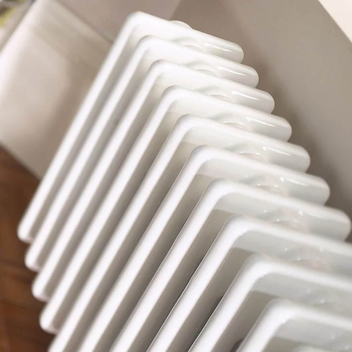 Traditional 4 Column Radiator Horizontal White Steel 545W (H)300x(W)628mm - Image 2