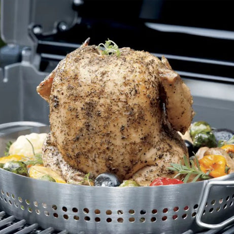 Weber Poultry Roaster Gourmet Barbecue System GBS BBQ Stainless Steel (W)40.5cm - Image 3