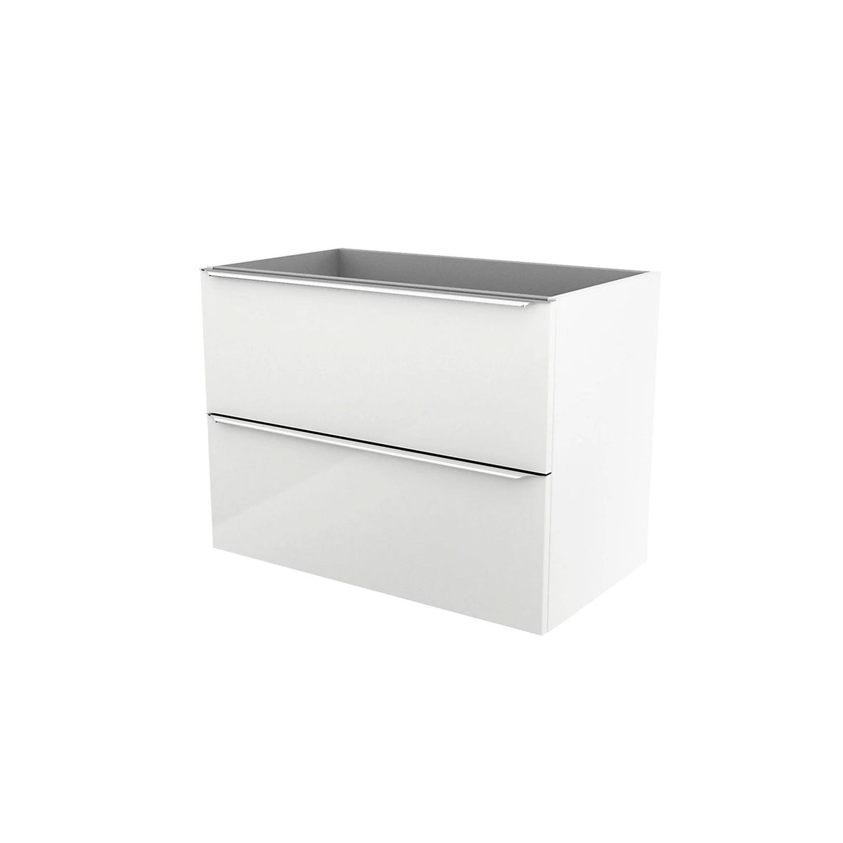 GoodHome Bathroom Vanity Unit Imandra Wall Mounted Gloss White 800mm - Image 1