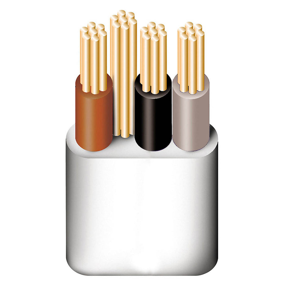Prysmian 3-Core and Earth Cable Grey PVC Sheathed Mains Electricity 1mm² x 50m - Image 1