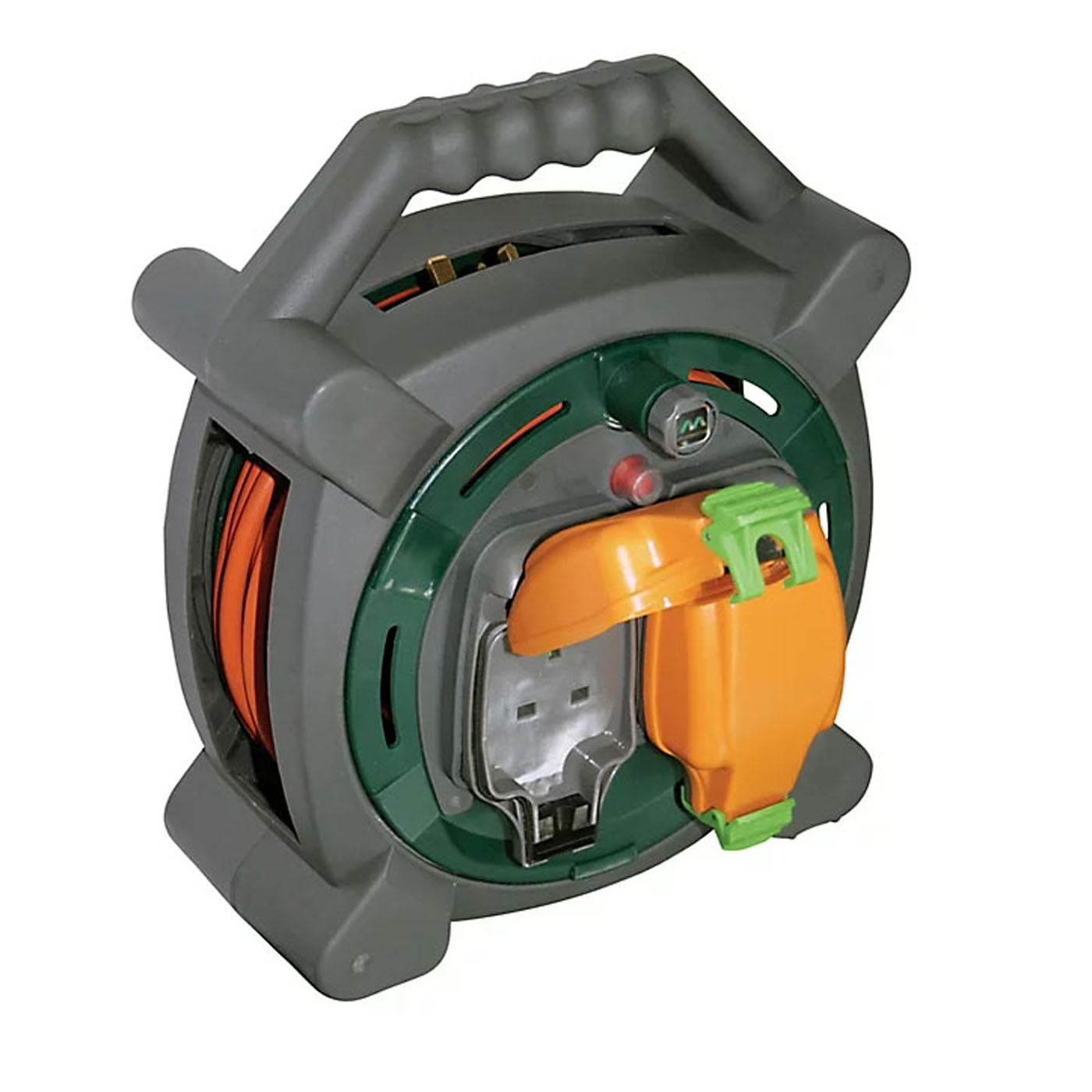 Masterplug Cable Reel Extension Lead 2 Socket Outdoor IP54 13A 20m 240V - Image 2