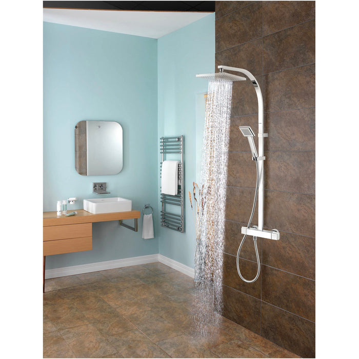 Triton Shower Rear Fed Chrome Effect 1.25M Hose Bar Diverter Thermostatic Mixer - Image 4