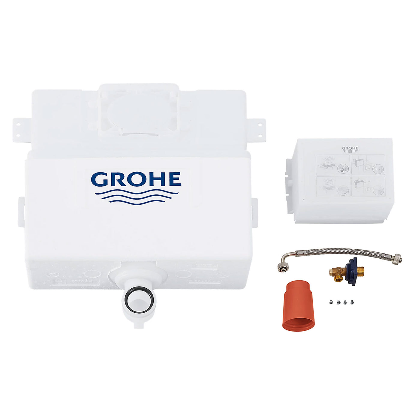 Grohe Concealed Dual Flush Cistern White Bottom/Side Inlet 45.5x41.5x14cm - Image 1